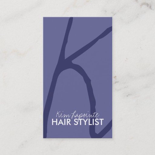 Customizable Stylish Monogram Hair Stylist Business Cards