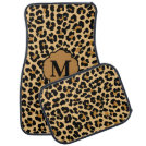 Stylish Monogram Leopard Print Custom Car Mats Stylish Monogram Leopard Print Custom Car Mats