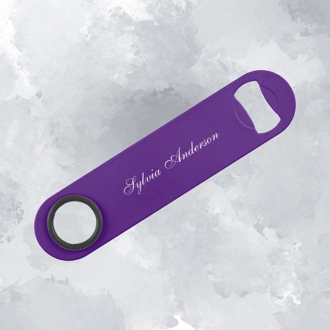 Stylish Monogram Modern Minimalist Purple Bar Key (Creator Uploaded)