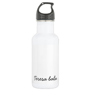 Stylish Monogram Modern Minimalist Script Design Stainless Steel Water Bottle