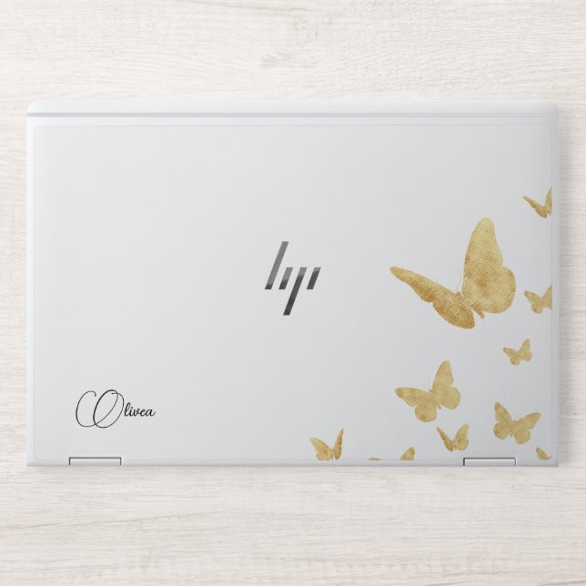 Stylish Monogram | Modern Script HP Laptop Skin (Front)