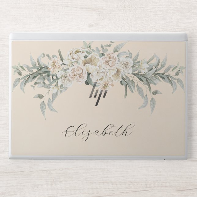 Stylish Monogram | Modern Script HP Laptop Skin (Front)