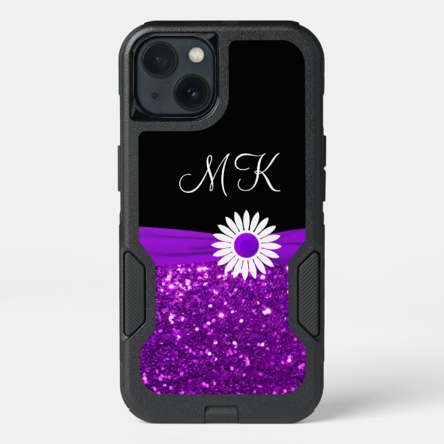 Stylish Monogram Name Initials Otterbox iPhone Case (Back)