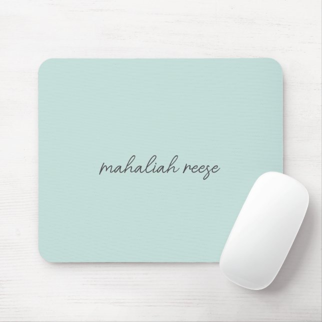 Stylish Monogram Ocean Spray Modern Script Mouse Pad (With Mouse)