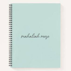 Stylish Monogram Ocean Spray Modern Script Notebook