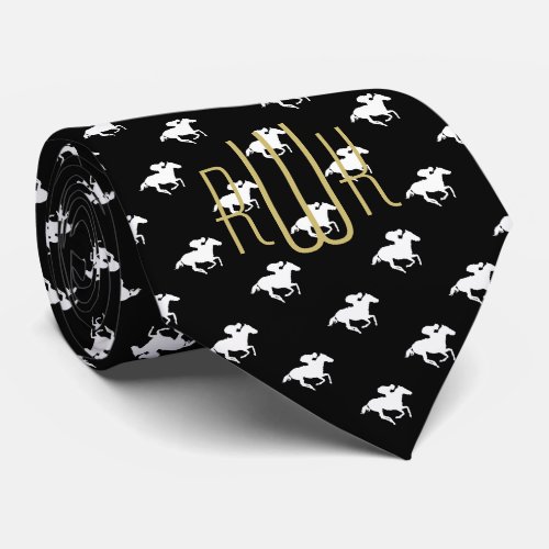 Stylish Monogram  Racing Sports Neck Tie