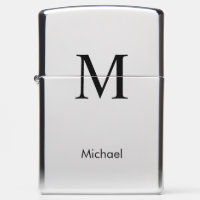 Stylish Monogram Silver Chrome