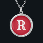 Stylish Monogram Silver Plated Necklace<br><div class="desc">Simple and chic custom gift for her</div>