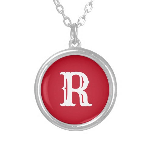 Stylish Monogram Silver Plated Necklace