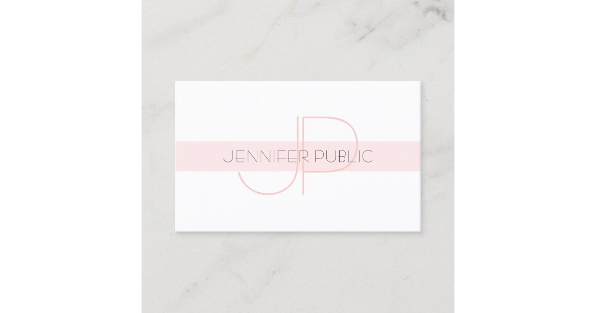 Stylish Monogram Simple Design Luxury Modern Plain Business Card | Zazzle