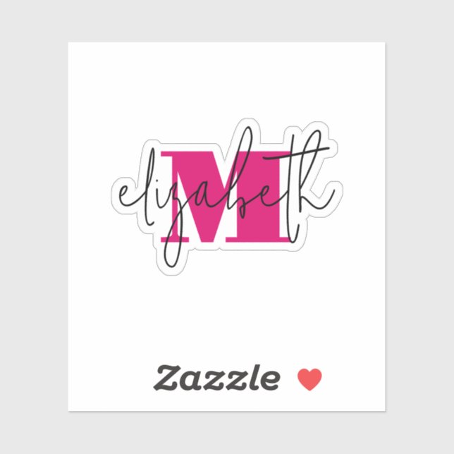 Stylish Monogram Sticker (Sheet)