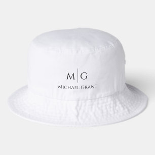 Stylish Monogram With Name Personalized Classic Bucket Hat