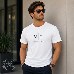 Stylish Monogram With Name Personalized T-Shirt