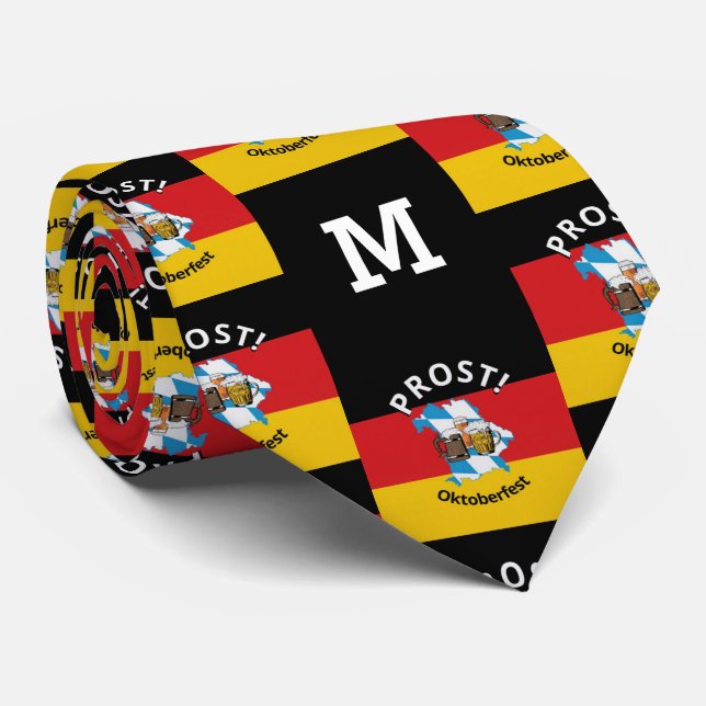 Stylish Monogrammed Beer OKTOBERFEST Neck Tie (Rolled)