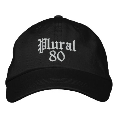 Stylish monogrammed black embroidered baseball cap