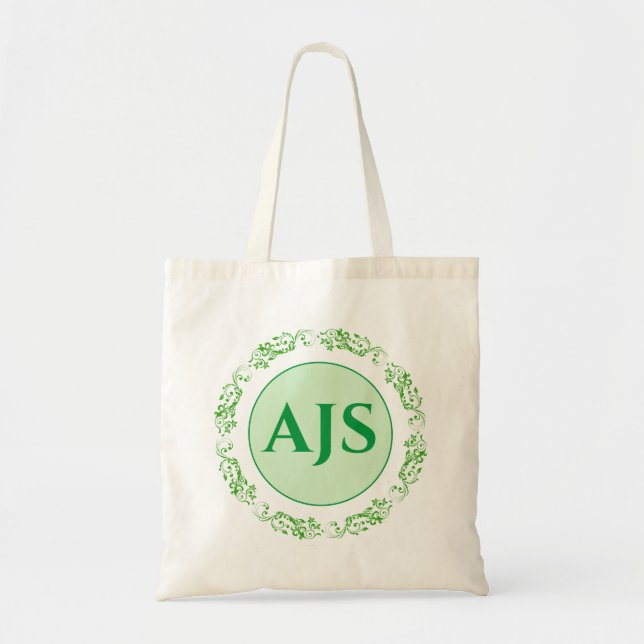 Stylish Monogrammed Circular Design. Tote Bag (Front)