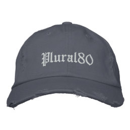 Stylish monogrammed gray  embroidered baseball cap