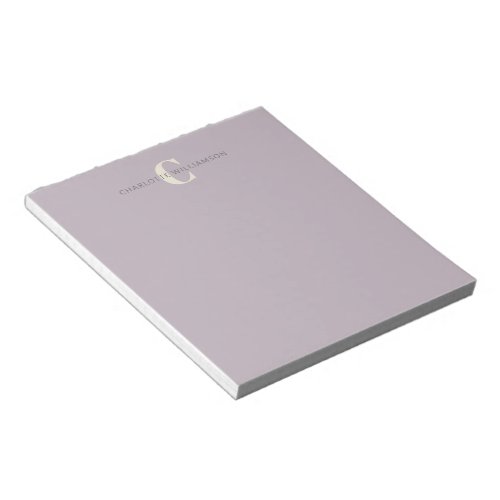 Stylish Monogrammed Name Chic Dusty Lilac Notepad