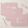 Stylish Monogrammed Name Professional Blush Pink  File Folder