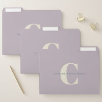 Stylish Monogrammed Name Professional Dusty Lilac