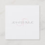 Stylish Monogrammed Sleek Design Trendy Luxury Square Business Card