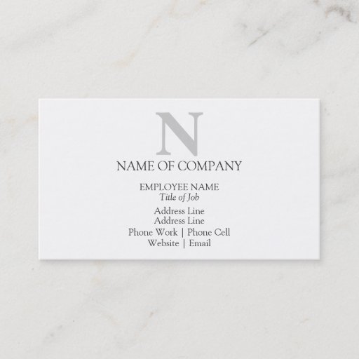 Customizable Monograms For Business Cards Profile Cards