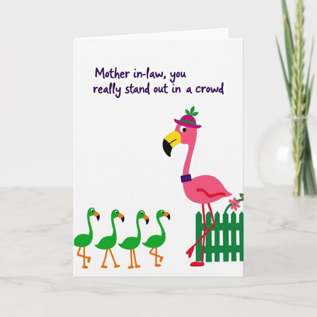 Stylish Mothers Day Bird Card (Front)