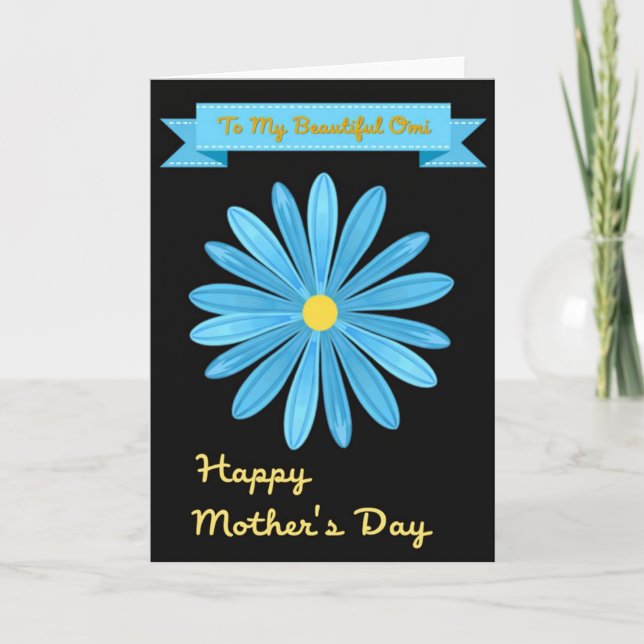 Stylish Mothers Day Flower Card (Front)