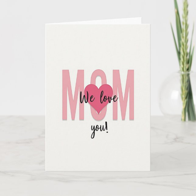 Stylish Mothers Day Script Card (Front)