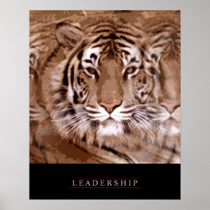 Stylish Motivational Leadership Tiger Poster
