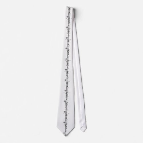 Stylish Motorbike Motorcycle Sketch Tie