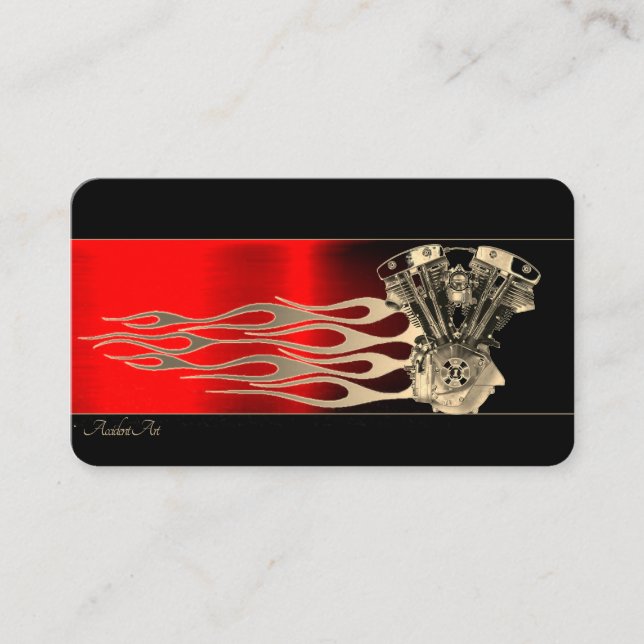 Stylish Motorcycle Business Card (Front)