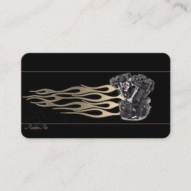 Stylish Motorcycle Business Card (Front)