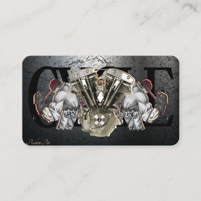 Stylish Motorcycle Business Card (Front)