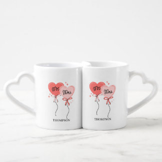 Stylish MR &MRS custom last name Coffee Mug Set