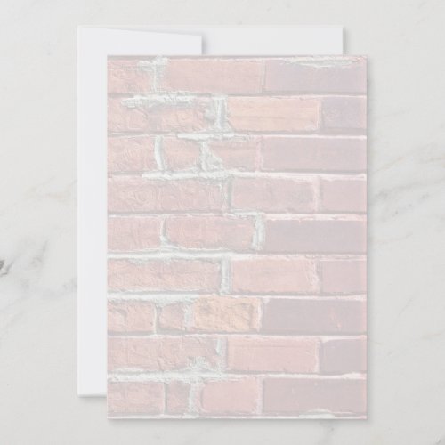 Stylish Multicolour Red Brick Wall Invitation