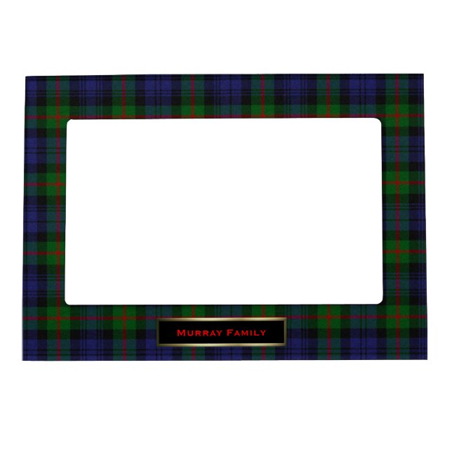 Stylish Murray Family Tartan Plaid Custom Magnetic Frame (Front)