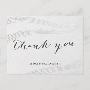 Stylish Music Notes Thank You