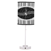 Stylish Music Notes Treble Clef and Piano Keys Table Lamp (Back)