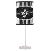 Stylish Music Notes Treble Clef and Piano Keys Table Lamp (Front)
