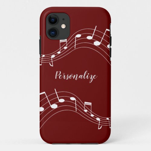 Stylish Music Notes Trendy Cool Personalized Case_ iPhone 11 Case