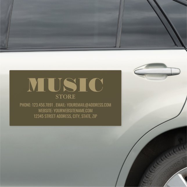 Stylish Music Store Car Magnet (In Situ)