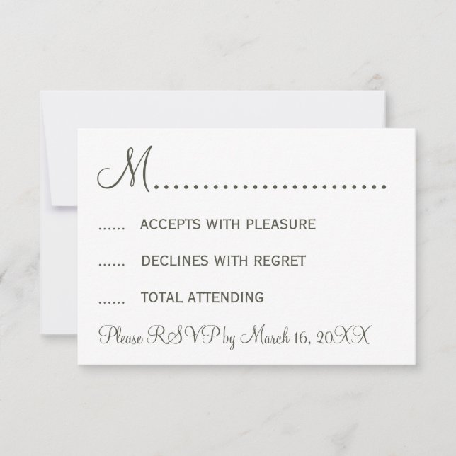 Stylish Mustache and Lips RSVP Card (Front)