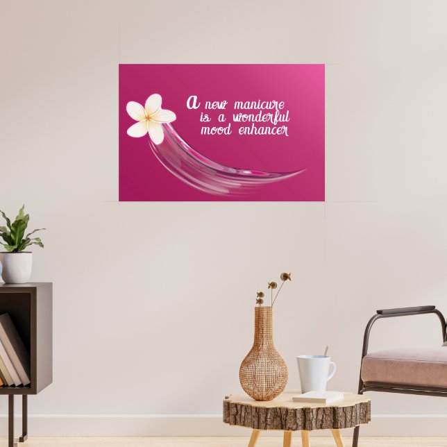 Stylish Nail Flower Design Poster (Living Room 3)