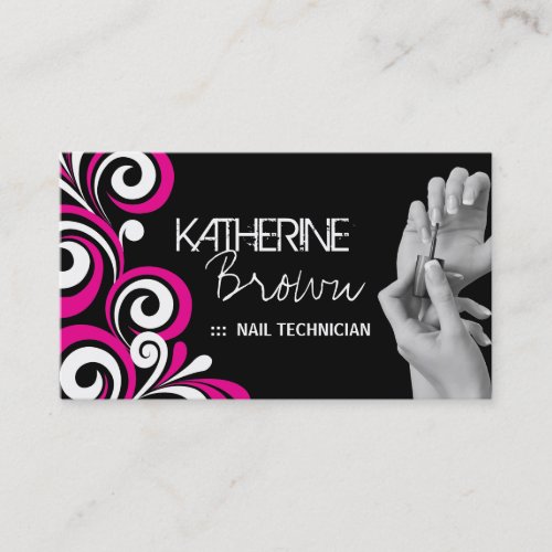 Stylish Nail Salon Business Card Template