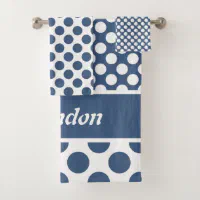 Custom Polka Dot Butterfly Kitchen Towel - Poly Cotton w/ Name or Text