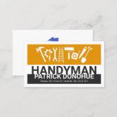 Stylish Name Handyman Signage Master Builder Business Card (Front/Back)