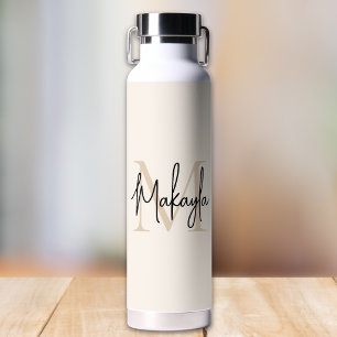 Stylish Name Monogram  Water Bottle