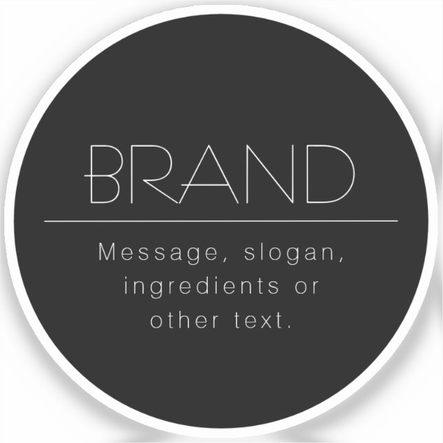 Stylish Name or other text Sticker (Front)