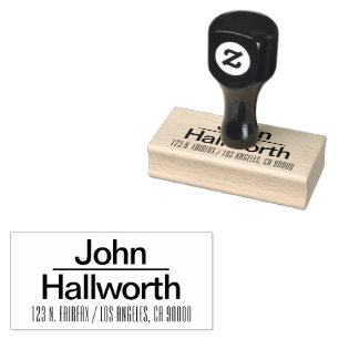 Stylish Name & Return Address Template Rubber Stamp
